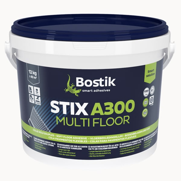 Colle Multi-usage Colle Acrylique Bostik Stix A300 Multi Floor - Ivoire - Seau De 12 Kg