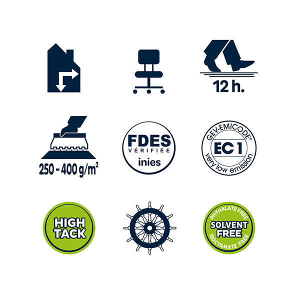 Colle Multi-usage Colle Acrylique Bostik Stix A300 Multi Floor - Ivoire - Seau De 12 Kg – Image 2