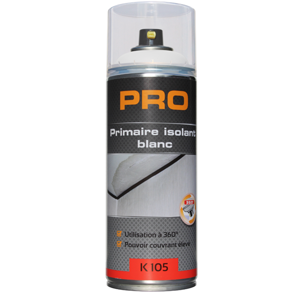 Auto K Produits De RĂ©paration Automobile Aérosol Primaire Isolant Blanc Multi- Matériaux Séchage Rapide -400 Ml