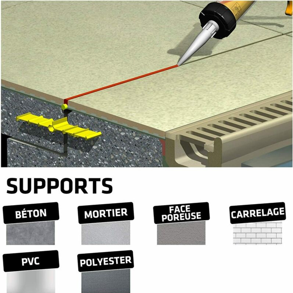 Mastic Silicone Neutre Joints Piscine Sikasil Pool Blanc 300 Ml – Image 2
