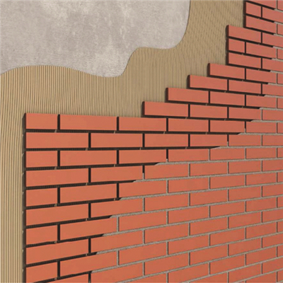 Plaquette De Parement Plaquette Parement Mural Terre Cuite Sablé Terreal 220x50x14mm Rouge – Image 6