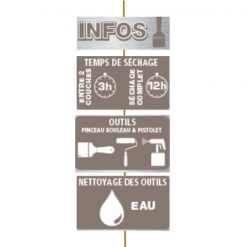 Lasure Pour Bois Lasure Bois Extérieur V33 Résine HP Chêne Naturel Satin 125ml