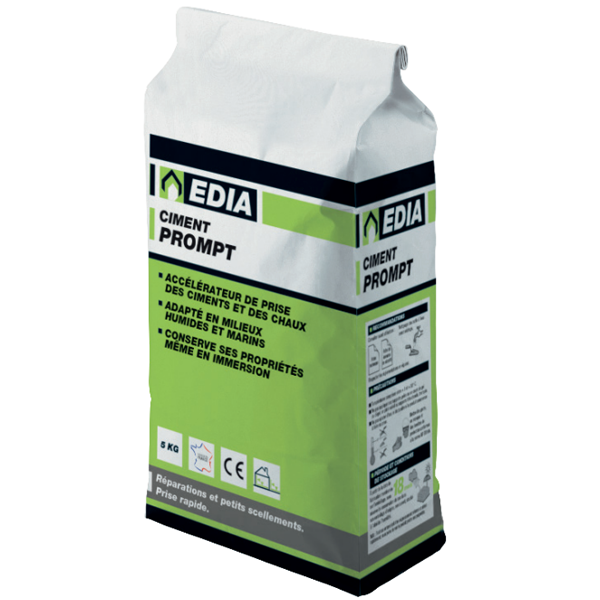Ciment Et Mortier Ciment Prompt Naturel à Prise Rapide EDIA Sac De 5 Kg CIMPREDIA05