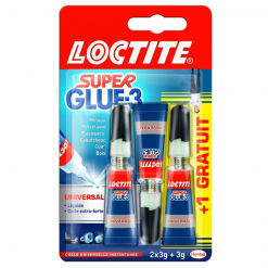 Colle Cyano Colle Liquide Extra-forte Super Glue-3 Loctite 2 Tubes + 1 Gratuit