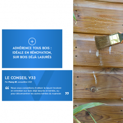 Lasure Pour Bois Lasure Classique V33 Bois Neufs Anciens Tenue 4 Ans Chêne Clair Satin 1L