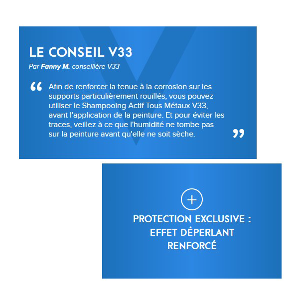 Peintures Antirouille Et Spéciales Fer Peinture Fer Anti-rouille V33 Climats Extrêmes Noir Mat 250ml