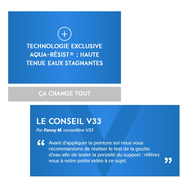 Peinture Sols Extérieurs V33 Climats Extrêmes Teinte Argile Satin 500ml – Image 2