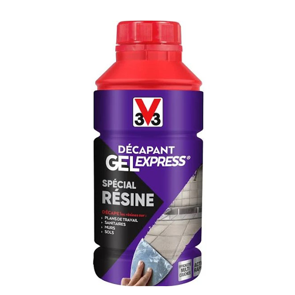 Traitement Du Bois Décapant Gel Express Spécial Résine V33 Sanitaires, Murs, Sols 0,5L – Image 4