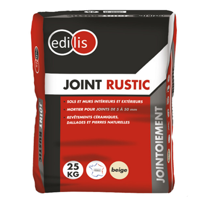 Joints De Sol Et De Carrelage Joint Rustic Edilis Couleur Beige Sac De 25 Kg – Image 2
