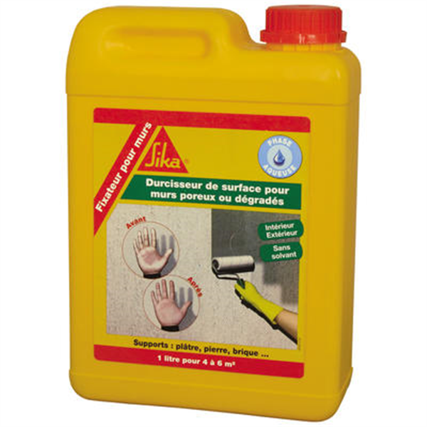 Mastic Et Préparation Support Fixateur De Surface Pour Murs Poreux Ou Dégradés Sika 2 Litres 66130 – Image 2