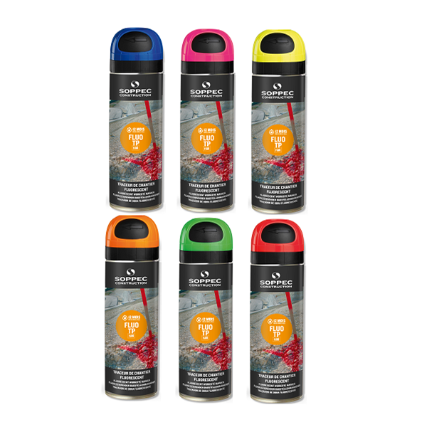 Peinture Traceur De Chantier FLUO TP Rouge Fluorescent Soppec 141513 – Image 6