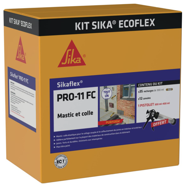 Mastic Pu Mastic-colle Sikaflex PRO-11FC Purform Blanc EcoFlex 35X300 Ml Pistolet