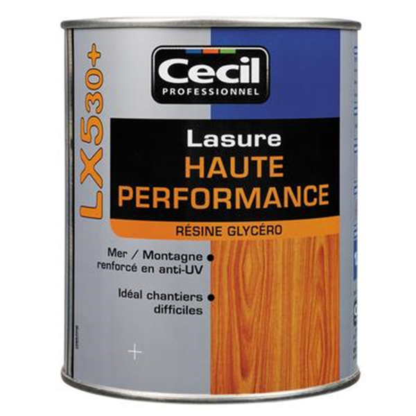 Lasure Pour Bois Lasure Bois Protection élevée Cecil LX530 Aspect Satin Chêne Clair 1L – Image 3