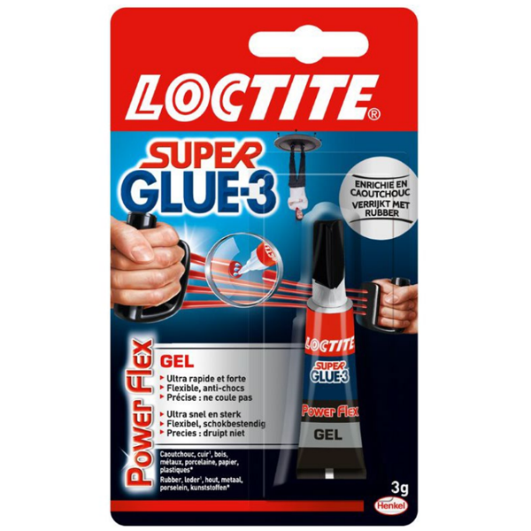 Colle Cyano Colle Super Glue 3 Loctite Power FLex Gel Multi-usages - Flacon De 3 G – Image 4