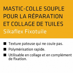 Mastic Pu Mastic Souple Fixation Tuiles Sikaflex Fixotuile Terre Cuite 300ml
