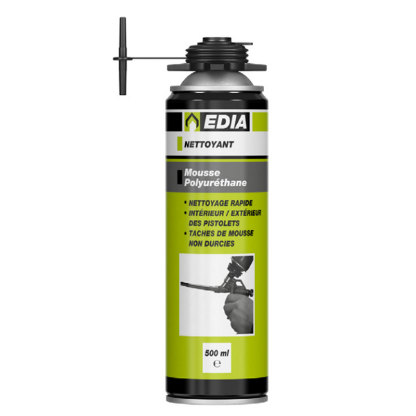 Edia Mousse Expansive Polyuréthane Nettoyant Mousse Polyuréthane Non Durcie Outils Supports Aérosol 500ml – Image 2