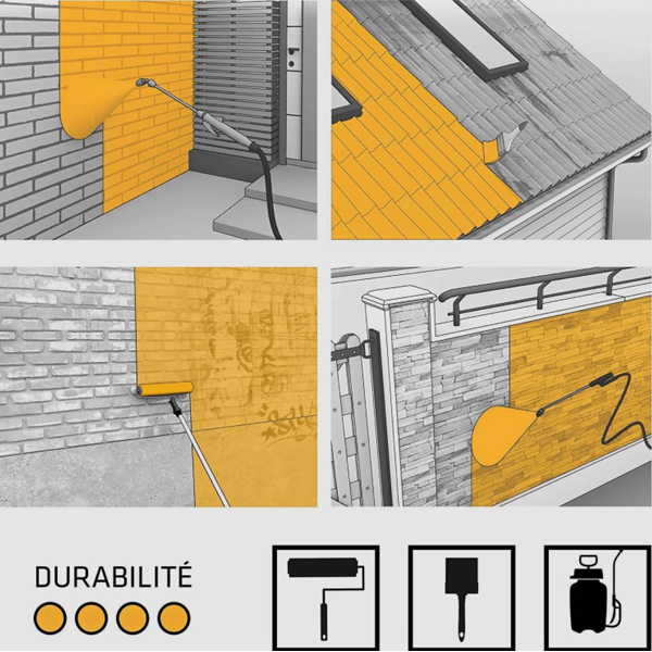 Produit Hydrofuge Et Imperméabilisant Imperméabilisant Hydrofuge Sikagard Protection Façade Incolore 5L – Image 6