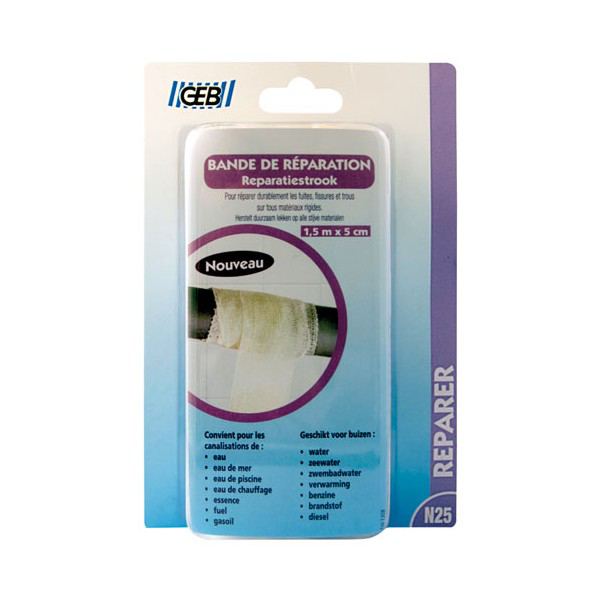 Etanchéité Pour Filetage Bande De Réparation De Fuites/fissures GEB 1.5 M X 5 Cm – Image 4