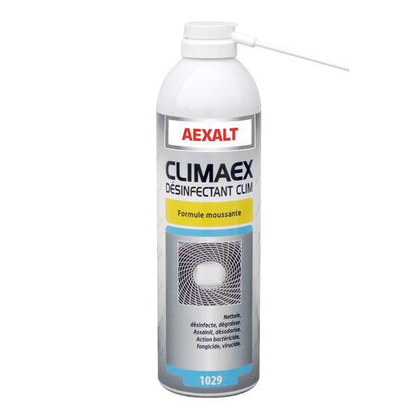 Nettoyants Professionnels Mousse Nettoyante Désinfection Clim Climaex 650ml Poids Net 400ml Aexalt 1029