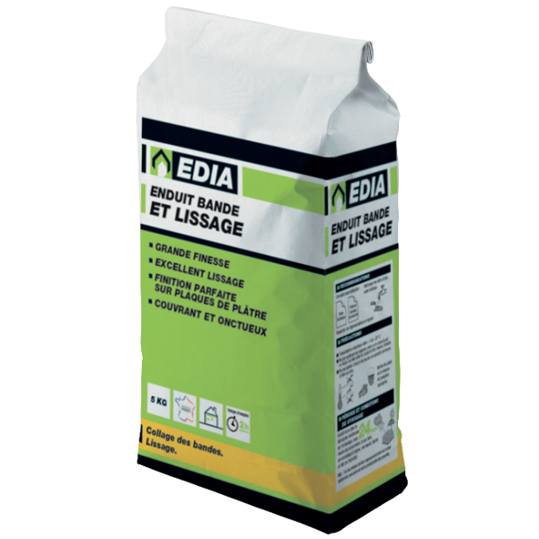 Enduits Enduit Bande Et Lissage EDIA Pour Murs Intérieurs 5 Kg ENDLISEDIA05 – Image 3