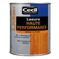 Lasure Pour Bois Lasure Bois Protection élevée Cecil LX530 Aspect Satin Chêne Clair 5L