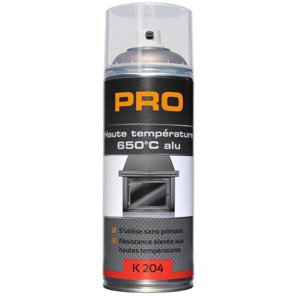 Belton Peinture 1K Gris Alu - Haute Température 650 °C - 400 Ml - Auto-K