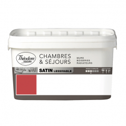 Theodore Peintures Peinture Murs Boiseries Et Radiateurs Peinture Acrylique Lessivable Théodore Peintures Coquelicot Satin 0,75L