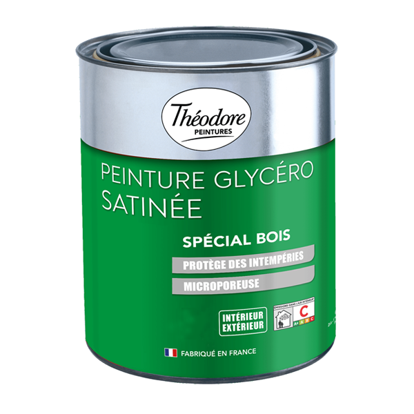 Theodore Peintures Peinture Exterieure Bois Peinture Bois Résine Glycéro Satinée Théodore Peintures Vert Jardin 0,5L