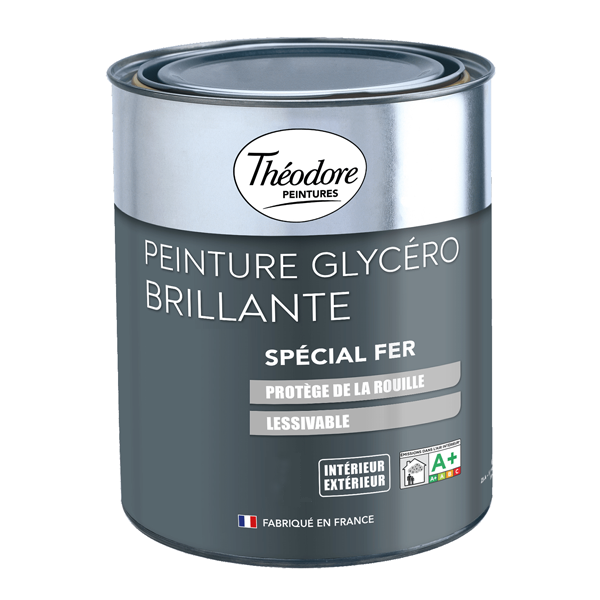 Theodore Peintures Peintures Antirouille Et Spéciales Fer Peinture Fer Anti-rouille Brillante Théodore Peintures Blanc 0,5L