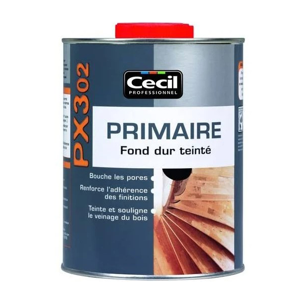 Vernis Bois Primaire Fond Dur Teinté Vitrification PX302 Cecil Chêne Foncé Satiné 1L – Image 2