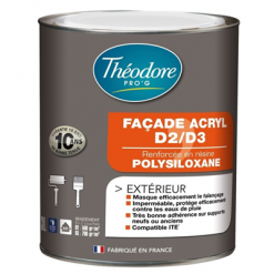 Théodore Prog Peinture Pour Cuisine Et Salle De Bain Revêtement Façade Résine Acrylique Théodore Pro'G Pierre Mat 15L