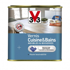 Vernis Bois Vernis Cuisine Et Bain Incolore Mat 0.50 Litres V33 053867