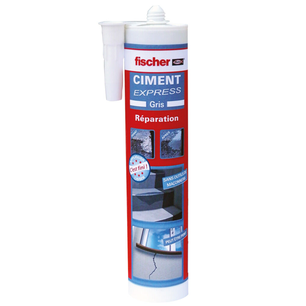 Fischer Mastic Acrylique Ciment Express Prêt à L'emploi - Ton Gris - Cartouche De 310 Ml – Image 2