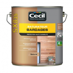 Traitement Du Bois Saturateur Tous Bois Bardages SX835 Cecil Aspect Mat Naturel 5L
