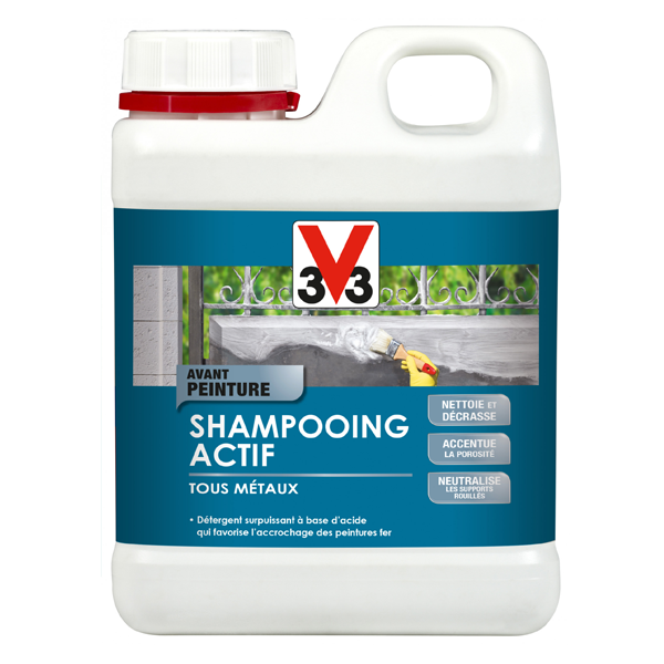 Peintures Antirouille Et Spéciales Fer Shampoing Actif Détergent Surpuissant Métaux V33 Spécial Fer Bidon 1L – Image 3