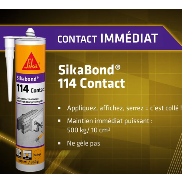 Colle Multi-usage Colle SikaBond 114 Contact Beige Pour Intérieur 300 Ml – Image 4