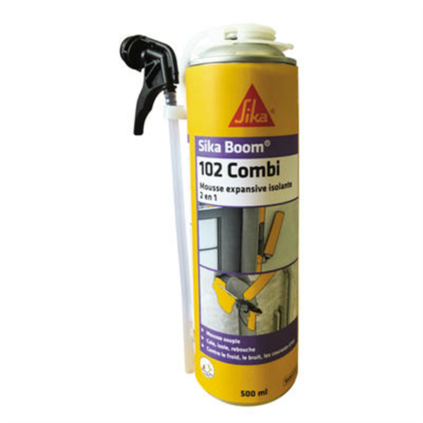 Mousse Expansive Polyuréthane Mousse Expansive Sika Boom 102 Combi 500 Ml 521224 Blanc – Image 2