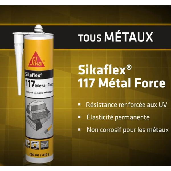 Colle Multi-usage Colle Sikaflex 117 Métal Force Intérieur Extérieur 290 Ml – Image 4