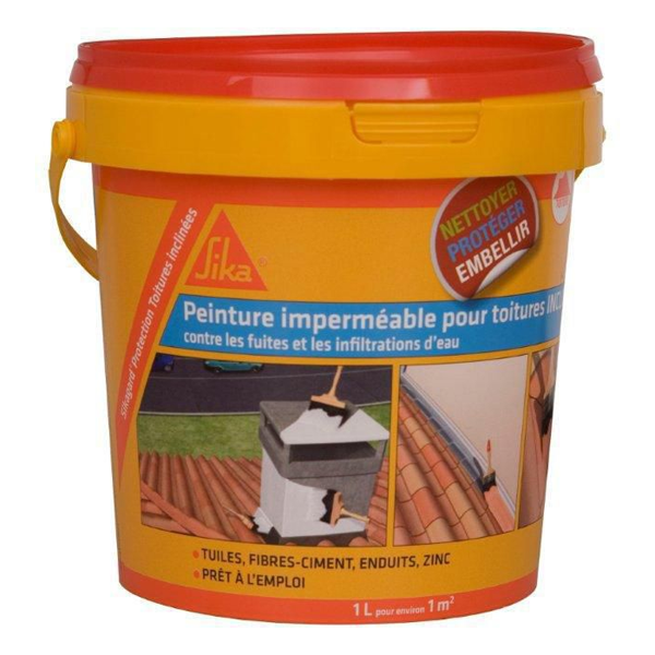 Traitements Des Toitures Peinture De Protection Sikagard Pour Toiture Inclinée Seau 1 Litre