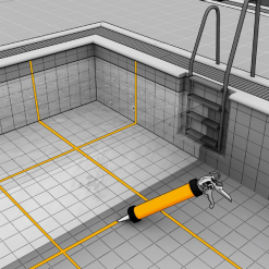 Mastic Silicone Neutre Joints Piscine Sikasil Pool Blanc 300 Ml