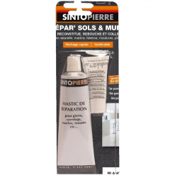 Mastic Et Préparation Support Mastic De Réparation SintoPIERRE Couleur Blanc Tube Blister 66 Ml 32025