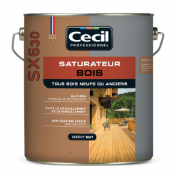 Traitement Du Bois Saturateur Bois SX630 Cecil - Naturel Aspect Mat - 5 Litres