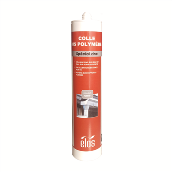 Mastic Pu Mastic Colle MS Polymère Spécial Zinc Elos 290 Ml Couleur Gris – Image 3