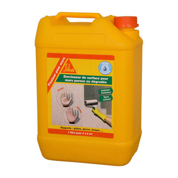 Mastic Et Préparation Support Fixateur De Surface Pour Murs Poreux Ou Dégradés Sika 5 Litres 66131