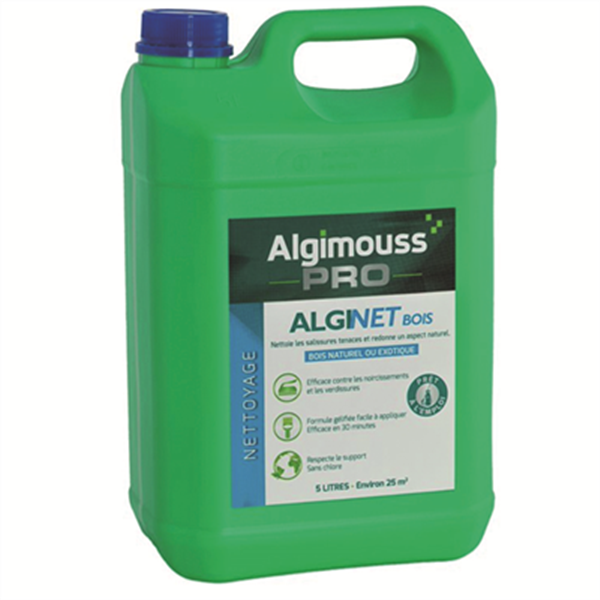 Produit Nettoyant Et Dégraissant Nettoyant Rénovateur De Bois Alginet Bois Bidon De 5 Litres Algimouss 096002 – Image 3