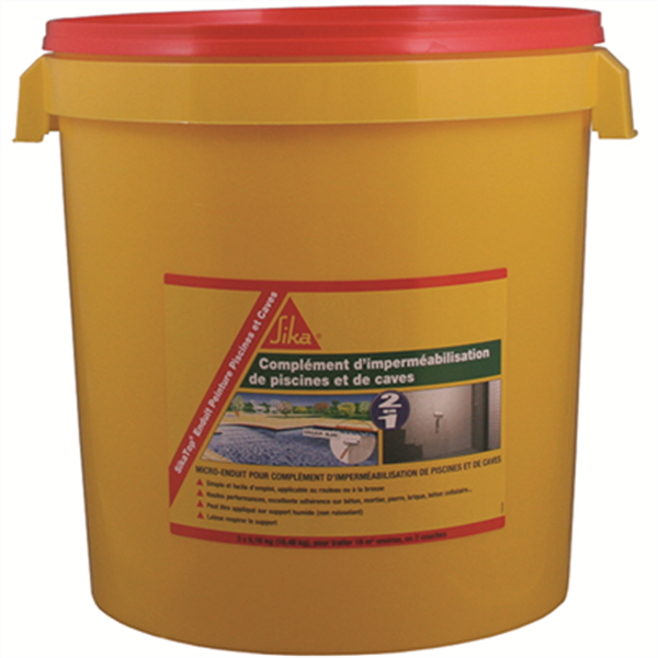 Produits Chimique Pour Le Béton Micro Mortier Prédosé Sika® Enduit Piscine - Blanc - Kit De 18,48 Kg