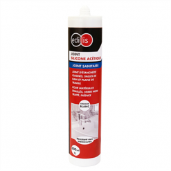 Joint Mastic Silicone Acétique Cuisine Edilis Cartouche 300ml Blanc