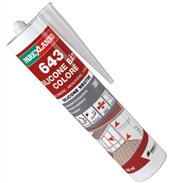 Parexlanko Mastic Silicone Neutre Bâtiment Joints Calfeutrement Blanc 300 Ml – Image 3
